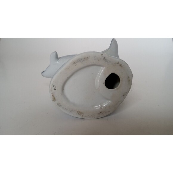 Vintage Porcelain Pair Of Dolphins on Wave Collectible Knick Knack - Picture 2 of 7